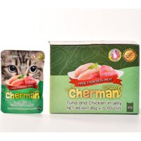 Pate Cherman cho mèo trên 1 tuổi vị Cá ngừ và Gà