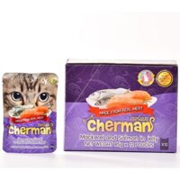 Pate Cherman cho mèo trên 1 tuổi vị Cá thu và Cá hồi