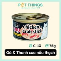Pate cho mèo CIAO C-13 Chicken Fillet and Crab Stick in jelly 75g