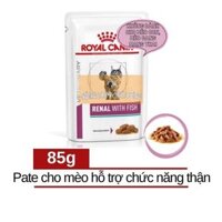 Pate Cho Mèo ROYAL CANIN RENAL WITH FISH 85G - Hỗ trợ sỏi thận ở mèo