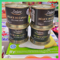 Pate gan ngỗng Pháp Deluxe 50% Foie Canard hàng bay air