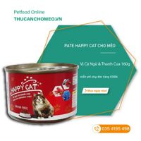 Pate Happy Cat vị Cá Ngừ & Topping Thanh Cua – 160g
