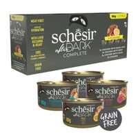 Pate Mèo Schesir Mix 4 Vị Thịt Với Nước Hầm Hộp 12 Lon 80g Vị Gà, Gà-Trứng Cút, Gà-Bò, Gà-Vịt