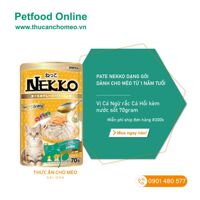 Pate Nekko vị Cá Ngừ rắc Cá Hồi kèm nước sốt (Gravy) cho mèo – 70g