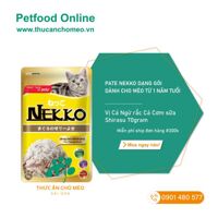 Pate Nekko vị Cá Ngừ rắc Cá Cơm Sữa Shirasu cho mèo – 70g