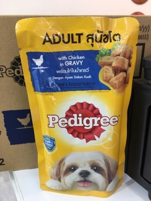 Pate Pedigree cho chó con vị gà nấu sốt 130g