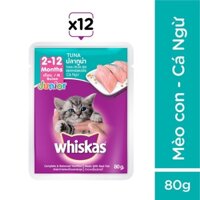 Pate Whiskas cho mèo con- Combo 12 gói tiết kiệm- Vị cá ngừ