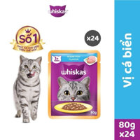 Pate Whiskas cho mèo mix vị (Thùng 24 gói/ 12 gói)