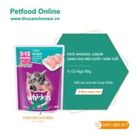 Pate Whiskas Junior vị Cá Ngừ cho mèo con – 80g