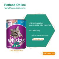 Pate Whiskas lon vị Cá Biển cho mèo – 400g