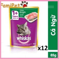 Pate Whiskas Vị Cá Ngừ 85g Cho Mèo Lớn - Combo 12 gói