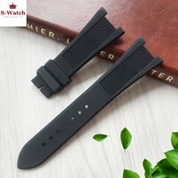 PATEK PHILIPPE Dây Đeo Đồng Hồ PATEK PHILIPPE  Cao Su Silicone 25mm mầu đen( bậc)