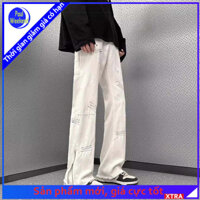 PaulWeekend  2024 thiết kế cảm giác thích hợp bootcut jeans nam xuân thu đẹp trai thương hiệu thời trang cao cấp thanh niên quần nam trắng