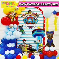 Paw Patrol Balloon Party Set Dog Chase Rubble Animal Poster Banner Trang trí Lá cao su Xanh Đỏ