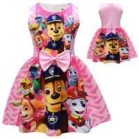 Paw Patrol Cosplay Marshall Rubble Chase Skye Váy Bé Gái Nối Nơ Đầm Công Chúa Cho 3-8 Tuổi Trẻ Em Carnival Biểu Diễn Trang Phục