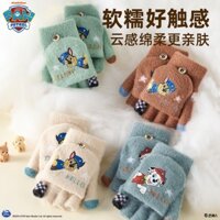 Paw patrol Găng Tay Len Hở Ngón Hoạ Tiết Hoạt Hình Cho Bé 4-10 Tuổi