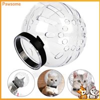 Pawsome Thoáng Khí Đầu Mèo Bảo Vệ Chắc Chắn Mõm Mặt nạ Không Gian Hood Hình Bóng Mèo Con Mũ Bảo Vệ Chống Cắn Chống Dính