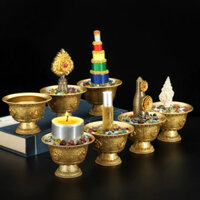 {PBMC} Chén cúng nước đồng họa tiết nổi Đài Loan