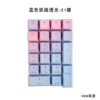 Pbt 17-Key 21 Phím Rainbow Enchantress Kem Xanh Xám Trắng Mờ Số Khu Vực Keycap Bàn Phím Cơ Keycap Keycap