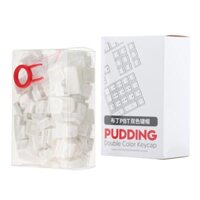 PBT Pudding  108 KeysDoubleshot Keycap Set for PC Gaming - White