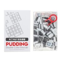 PBT Pudding  108 KeysDoubleshot Keycap Set for PC Gaming - Black