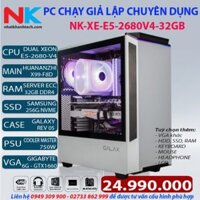 PC chuyên dụng giả lập NK-XEON-E2680V4-32G (2xCPU-XEON-E2680/ MAIN-X99-F8D/ RAM-32GB/ SSD-256GB/ VGA-6G-1660/PSU-750W)