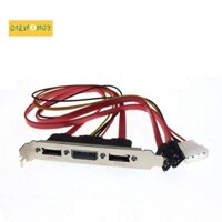 Pc DIY SATA to ESATA và 4Pin IDE Molex Power PCI Bracket Slot Cable Cấu hình chiều cao đầy đủ cho ổ cứng ngoài