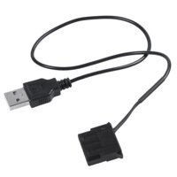 PC Fan 4 Pin 12V to 5V USB 2.0 Connection Cable Adapter