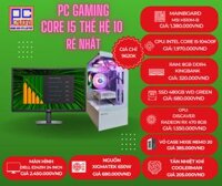 PC GAMING 20: I5-10400F - 8GB - 480GB SSD - RX 470 8GB - Kèm màn Dell E2421H