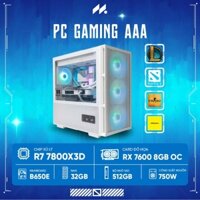 PC GAMING-AAA R7-7600 (R7 7800X3D, RX 7600 OC 8GB, Ram 32GB, SSD 512GB, 750W)