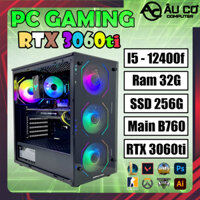 PC Gaming, Case Gaming, Cây Gaming chơi game i5 12400f / ram 32G / SSD 256G / RTX 3060ti - 12G