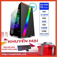 PC Gaming cpu Core i5 4670, Ram 8GB, SSD 128GB, GTX 750Ti dòng chuyên game Pubg,LOL,CF,Fifa4,Đế chế...