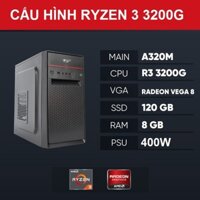 PC Gaming giá rẻ ( Ryzen 3 3200G- Main A320M - Ram 8GB - SSD 128 - PSU 400W)