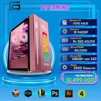 PC Gaming h310 9400f turbo max chiến game maxping LED RGB