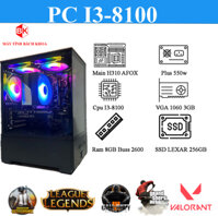 PC GAMING( H310/I3-8100/RAM 8GB/SSD 256/VGA 1060 3GB)