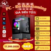 PC Gaming i3-12100F | RTX 3050 | 16GB | 512GB NVMe | Tản Jonsbo CR1000 | Nguồn 650W