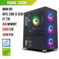 PC Gaming - Máy tính để bàn cũ KDAO 3200 - i3 3220/ H61/ 8GB / GT 730/ 120GB/ 400W