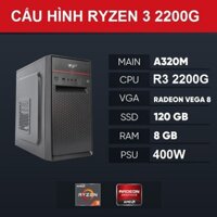PC Gaming Văn Phòng giá rẻ (Ryzen 3 2200G- Main A320M - Ram 8GB - SSD 128 - PSU 400W)