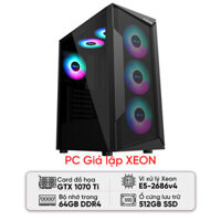 PC GIẢ LẬP XEON (E5-2686 V4/X99/64B RAM/512GB SSD/GTX 1070Ti/650W) | Giá rẻ, trả góp 0%