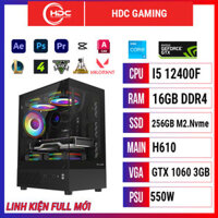 PC HDC GAMING CPU Intel i5 12400F – RAM 16GB DDR4 – SSD 256GB – MAIN H610 - VGA GTX 1060 3GB