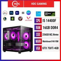 PC HDC GAMING CPU Intel i5 14400F – RAM 16GB DDR4 – SSD 256GB – MAIN H610 - VGA GTX 750TI 4GB