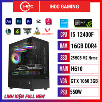 PC HDC GAMING CPU Intel i5 12400F – RAM 16GB DDR4 – SSD 256GB – MAIN H610 - VGA GTX 1060 3GB