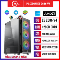 PC HDC XEON E5 2686 V4 CPU E5 2673 V3 – RAM 128GB DDR4 ECC – SSD 2TB M2.NVME – MAIN X99 PLUS HUANAZHI – RTX 3060 12GB