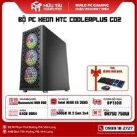 PC HTC XEON COOLERPLUS CPC G02 (MAIN HUANANZHI X99 F8D, CPU INTEL XEON E5 2680, Ram 64GB, SSD 500GB M.2 Gen 3x4, PSU DK750 750W)