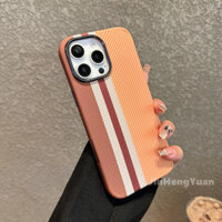 Pc Kevlar Họa Tiết Từ Sợi Carbon Ốp Lưng Điện Thoại Tricolor Sọc Series Vỏ Cho IPhone 16 15 14 13 12 11 Pro Max Plus Khung Máy Ảnh Kim Loại Vỏ Bảo Vệ Chống Rơi
