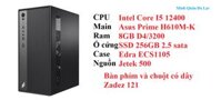 PC MQVP7 Intel Core I5 12400/ Main H610M-K / Ram 8Gb D4/3200 / SSD 256GB 2.5 sata / ECS1105 / Psu 500 / KB+M 121