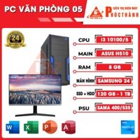 PC PHUCTHANH BUSINESS PT05 (i3 10100-5/H510/8GB RAM/120GB SSD/1TB HDD/SAMSUNG 24T350)