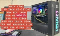 PC THANH LÝ | XEON E5 2670V2 (10 NHÂN 20 LUỒNG)/ RAM 16G/ SSD 512G/ VGA GTX 1050TI 4G/ PSU 550W + 6 FAN LED RGB | BẢO HÀNH 1 THÁNG