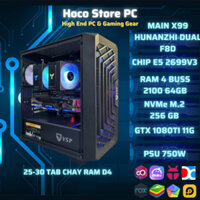PC VSP Xeon E5-2699V3 | RAM ECC 64GB | GTX 1080Ti | SSD 256GB | Main X99 | PSU 750W | Tặng 3 Fan