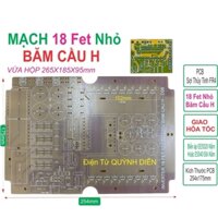 PCB bo mạch kích điện 18 fet cách li băm cầu H (sợi thủy tinh FR4) chưa kèm dao động
